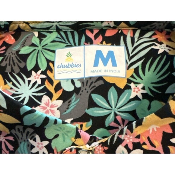 Chubbies Golf Polo Shirt Toucan Floral Bloomerang Performance Stretch Sz Medium - Picture 3 of 7